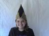 Brown and gold wizards hat