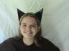 Black vinyl bat ears