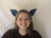 Blue felt avatar ears