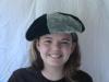 Dark green and grey hat