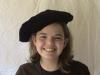 Purple velvet beret